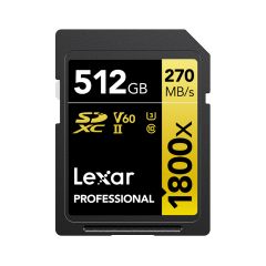 LEXAR Pro 1800x SDXC U3 (V60) UHS-II 512G