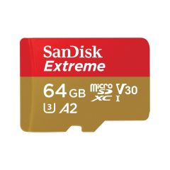 SanDisk MicroSDXC Extreme 64GB 190MB/s + Adapter