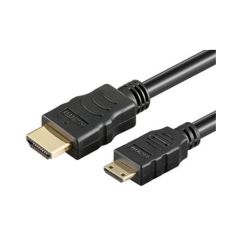 Mini HDMI til HDMI | 0.3m | Guldbelagt HDMI 2.0